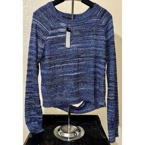 BCBG Navy Melange Adalyn Lightweight Sweater Summer beach Size medium NWT
